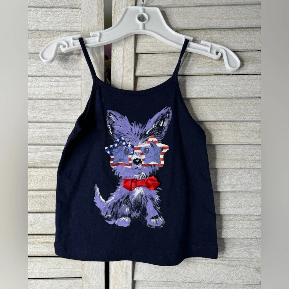 Gap Cute Dog Graphic Tank Top. NWT. Size 12/18 Months